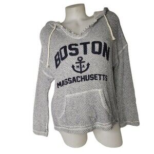 OCEAN DRIVE BOSTON NAUTICAL HOODIE SWEATER SIZE MEDIUM